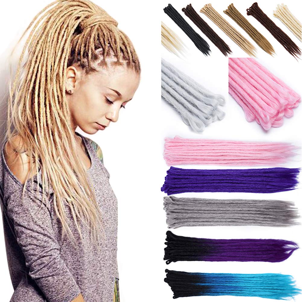 Amazon.com : 20" 100% Handmade Dreadlocks Extensions Fashion Reggae Hair  Soft Faux Locs Crochet Mambo Twist Braiding Hair Ombre Color For Women/Men(30  Strands,Black to Light Brown) : Beauty & Personal Care