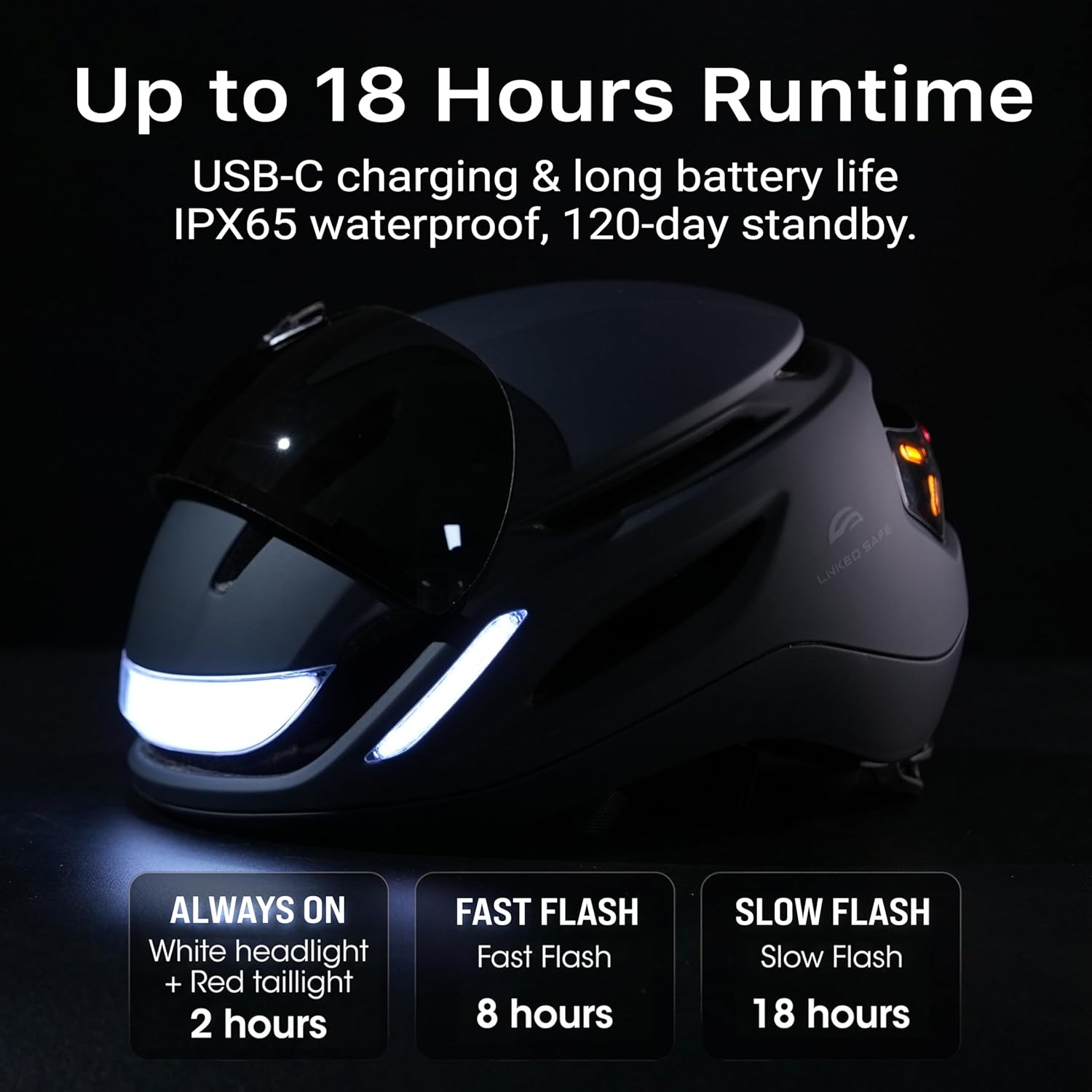 Smart Adult Bike Helmet with Detachable Protective Visor, Bluetooth, Magnetic Buckle, Remote Control LED Turn Signals,Auto Brake Blinke,IPX65, CPSC 1203 & NTA8776,Lightweight Ventilation.