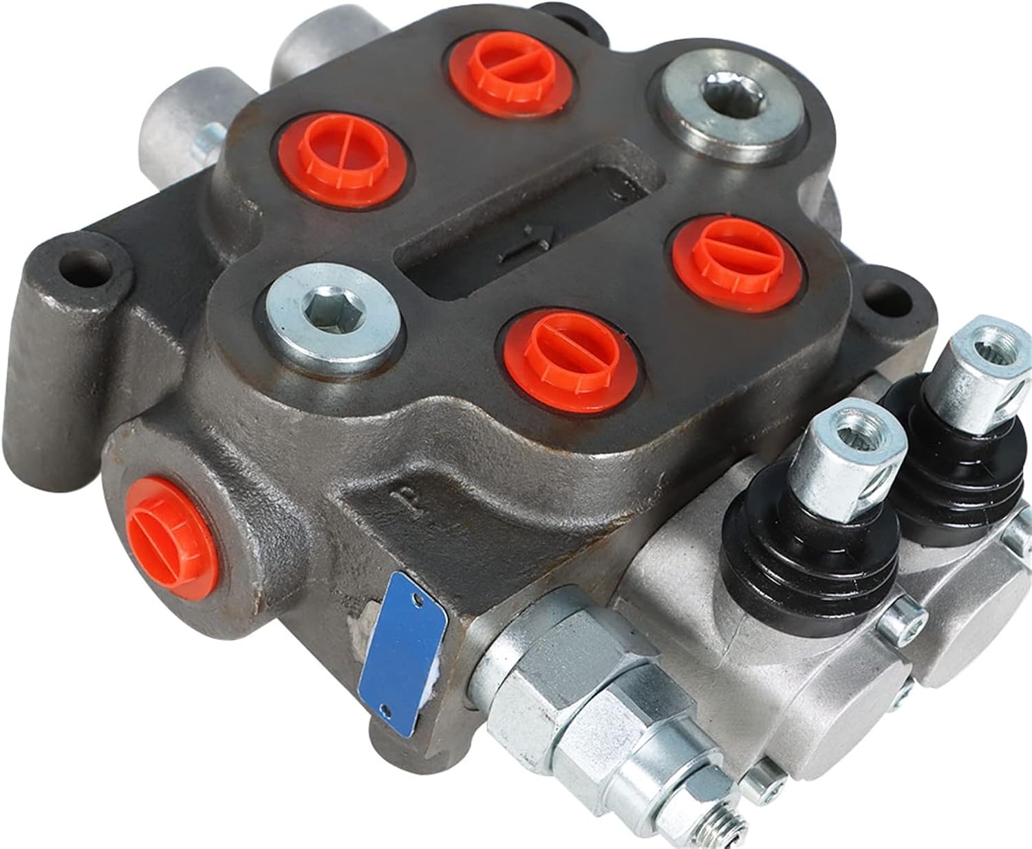 kimllier Hydraulic Directional Control Valve 2 Spool 25GPM 3000PSI BSPP Ports, Adjustable Double Acting Hydraulic Valve Fit for Small Tractors Loaders