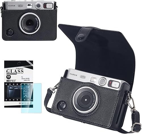 CAIYOULE Mini EVO - Funda protectora para cámara híbrida digital instantánea Fujifilm Instax Mini EVO, accesorios Mini EVO con bolsa de piel