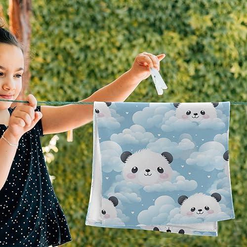 Vista 25 de Juego de 2 toallas de baño de color morado, remolques de mano de lobo, toallas de baño, toallas suaves y absorbentes para baño, cocina, gimnasio