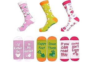ANOTION Funny Gardening Socks - Unique Gifts For Women Gardener Socks