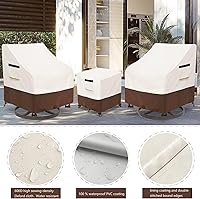 Vista 125 de Funda impermeable para mesa de centro para exteriores, rectangular para mesa auxiliar pequeña, para exteriores, rectangular, impermeable, 48 x 28 x