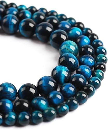 Miniatura 37 de Cuentas de piedra natural de 0.315 pulgadas (0.315 in), cuentas de piedras preciosas lisas y redondas para hacer joyas para adultos de 15 pulgadas