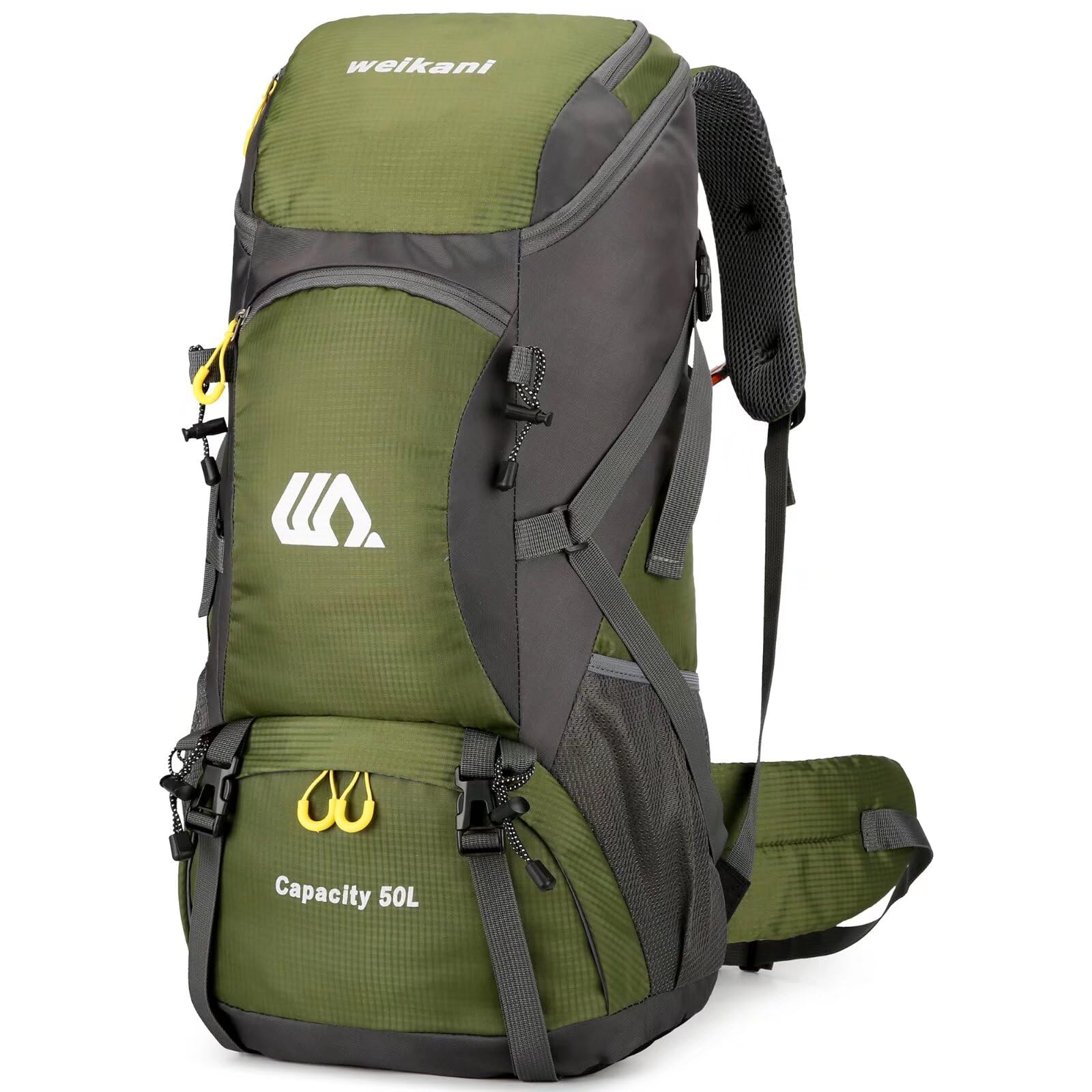 Ezmina 50L Hiking Backpack Waterproof Camping Backpack Hiking Daypack Travelling Backpack for Men and Women Large Rucksack for Climbing Travel Touring Skiing Trekking Outdoor Sport
