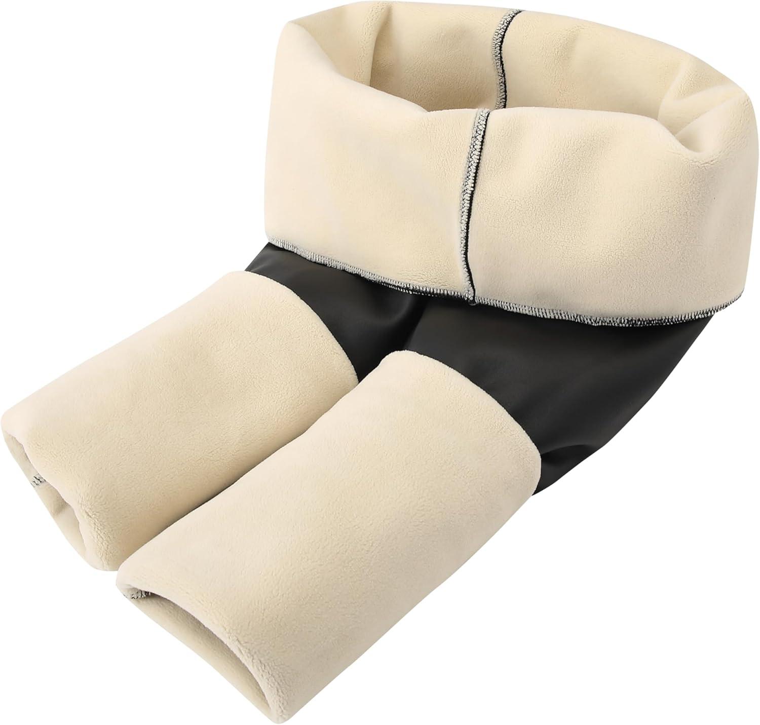 レディース ブラック フェイクレザー レギンス ハイウエスト フリース裏地タイツ 暖かい PU Pleather パンツ 冬用