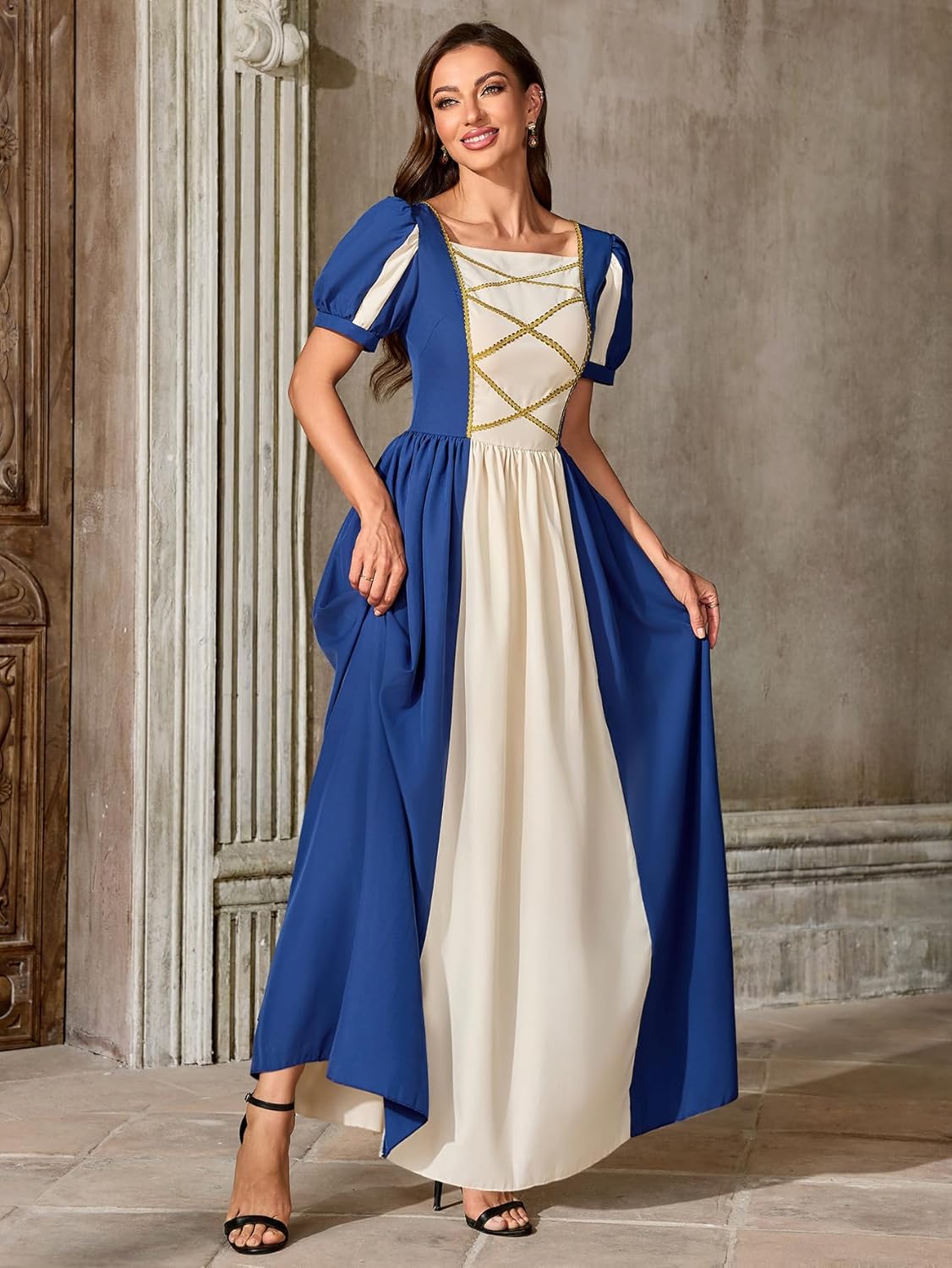 Abaowedding Renaissance Medieval Dress Irish Costume Cosplay Women Victorian Dress - Image 2