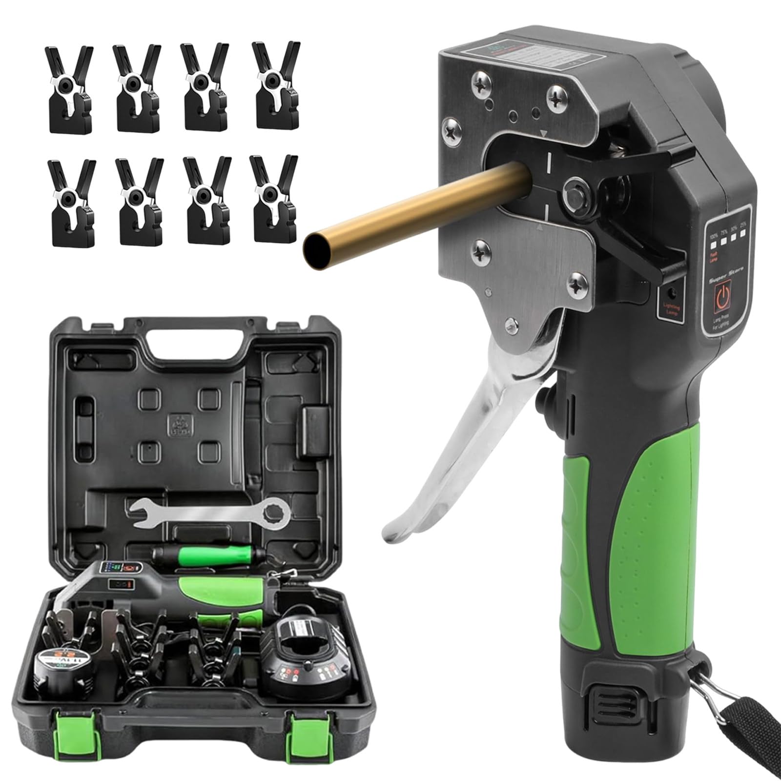 Kit de herramientas profesionales de precisión para tubos de cobre y aluminio, tamaños versátiles de portabrocas para máxima eficiencia en fontanería (8 mandriles)