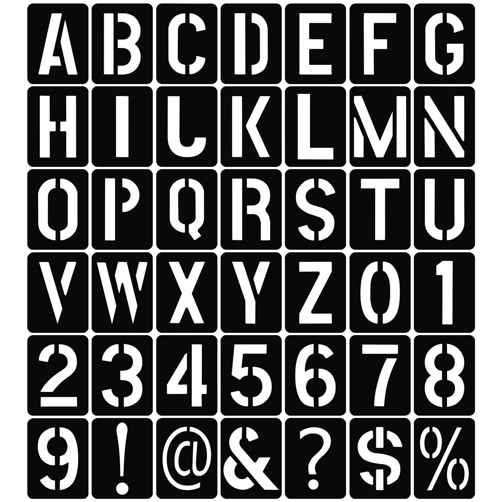 42 PCS Letter Stencils Large, 4 Inch Plastic Stencils Letters, Number Stencil for Crafts Reusable, Washable Alphabet Stencil for Art Projects Decoration Painting DIY