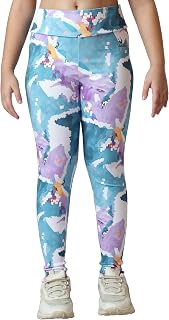 Girls Printed Sports Leggings – Stretchable & Comfortable Activewear for Gym, Yoga, Running & Everyday Wear | Trendy, High-Waist Leggings for Girls (4 to 14 Years)