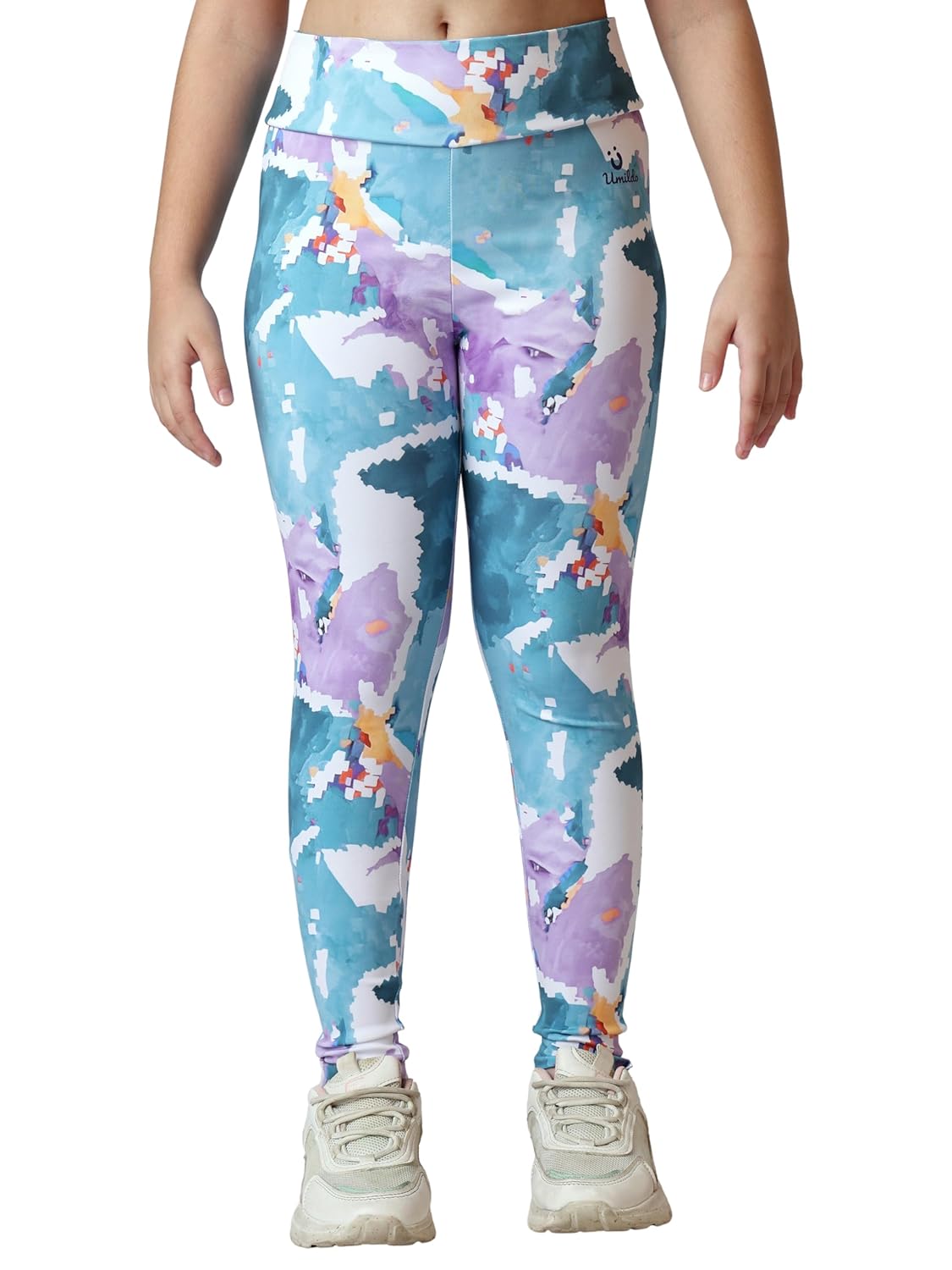Girls Printed Sports Leggings – Stretchable & Comfortable Activewear for Gym, Yoga, Running & Everyday Wear | Trendy, High-Waist Leggings for Girls (4 to 14 Years)