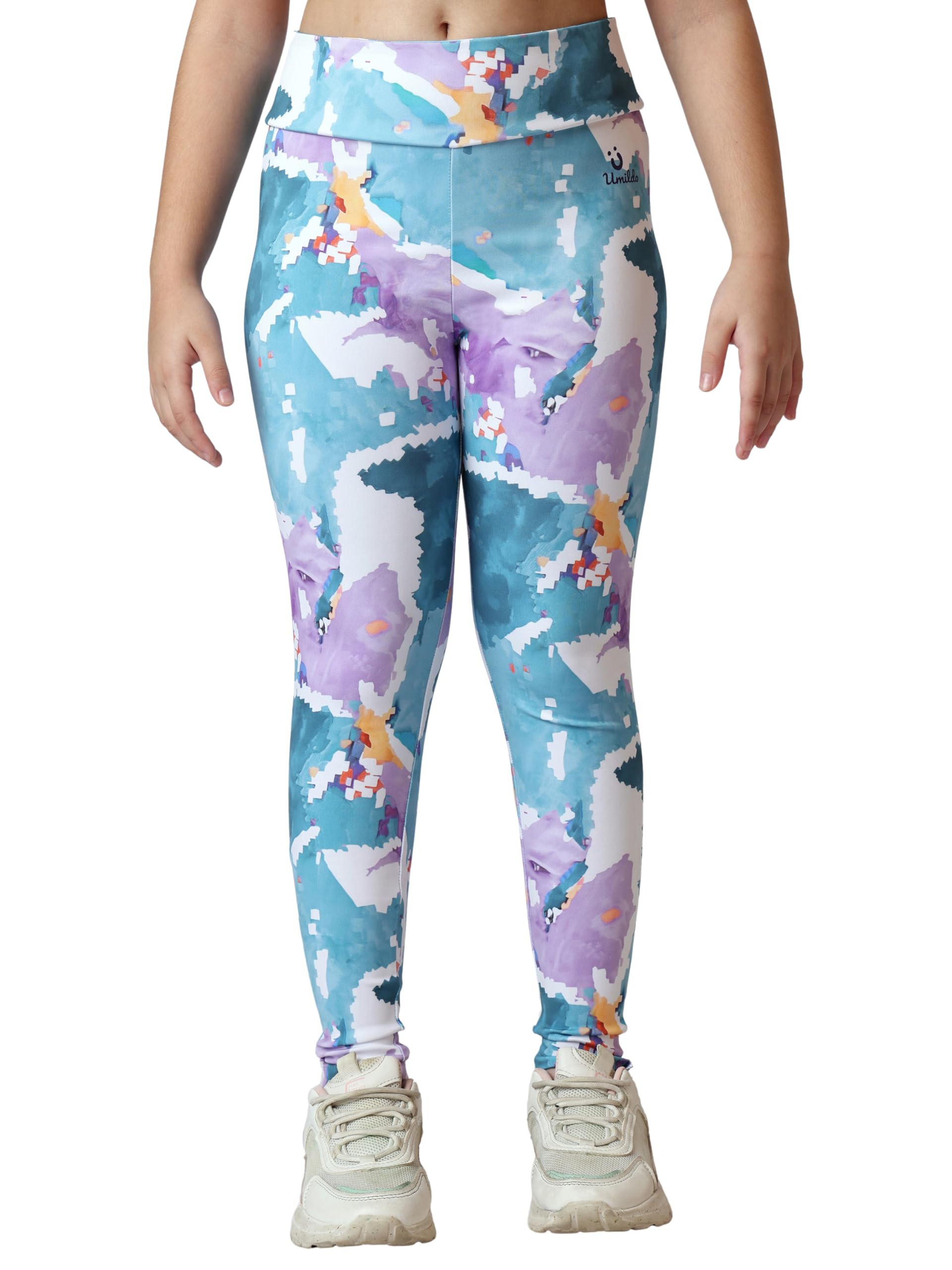 Girls Printed Sports Leggings – Stretchable & Comfortable Activewear for Gym, Yoga, Running & Everyday Wear | Trendy, High-Waist Leggings for Girls (4 to 14 Years)-image-39