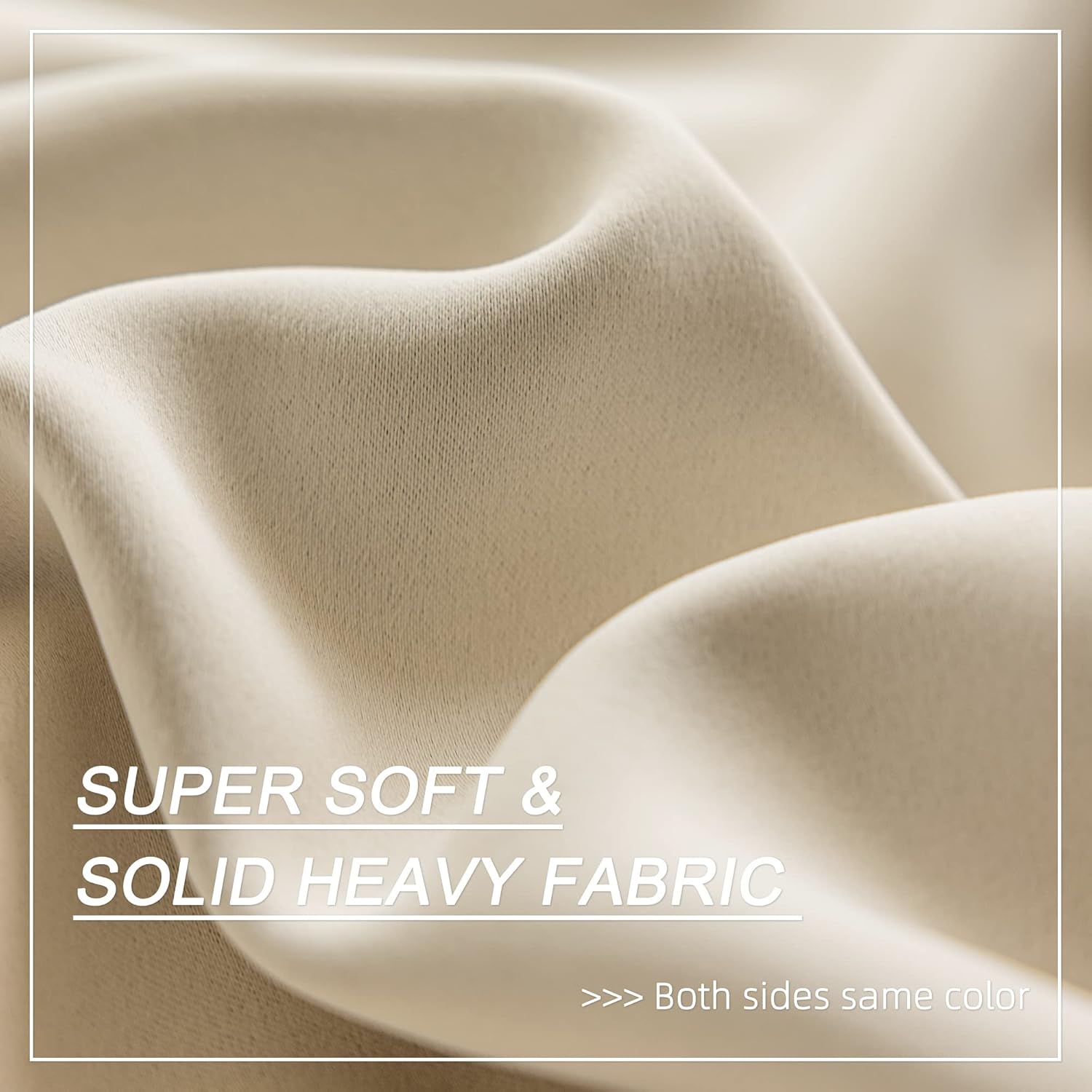 Pinch Pleat Curtain 84 Inch Wide by 96 Inch Long, Thermal Insulated Room Darkening Pleated Drape for Living Room, Bedroom, Beige Cream, 1 Panel