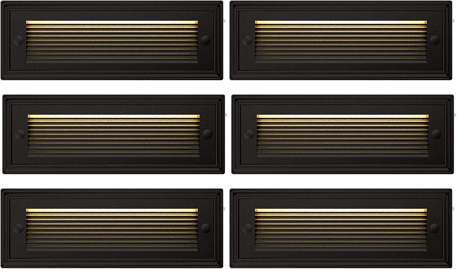 9 Inch Low Voltage Outdoor Step Lights, 12V 5W LED Stair Light Indoor & Outdoor, 3CCT 3000K/4000K/6500K, IP65 Waterproof Step Light for Wall Lighting, Stair, Deck, Pathway, Walkway, Pack of 6