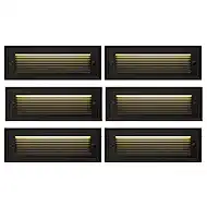 9 Inch Low Voltage Step Lights, 12V DC 5W LED Stair Light Indoor & Outdoor, 3CCT 3000K/4000K/6500K, IP65 Waterproof Outdoor Step Light for Landscape Lighting, Stair, Deck, Pathway, Walkway, Pack of 6