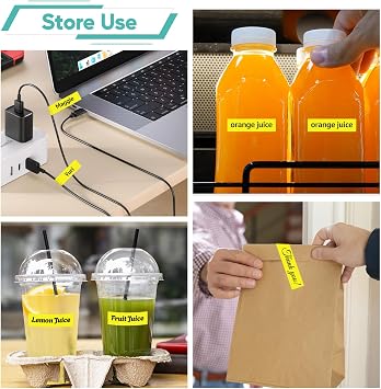 NineLeaf 10 Pack Compatible for DYMO Rhino 18490 Black on Yellow 12mm Flexible Nylon Industrial Label Tapes 1/2 x 11.5' for Rhino 5200 4200 1000 3000 5000 6000 Label Makers