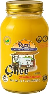 Rani Ghee Pure & Natural from Grass Fed Cows (Clarified Butter) 32oz(2lbs) 908g ~ Glass Jar | Paleo Friendly | Keto Friendly | Gluten Free | Kosher | Product of USA