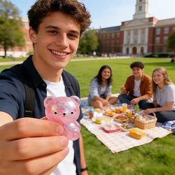 6 PCS Sugar Squishy Balls Little Bear Set, Sensory Squishy Toys, Stress Toys Relaxation And Stress Relief or Anxiety Relief Great As Festival Favor Age 15+ (Random Color)