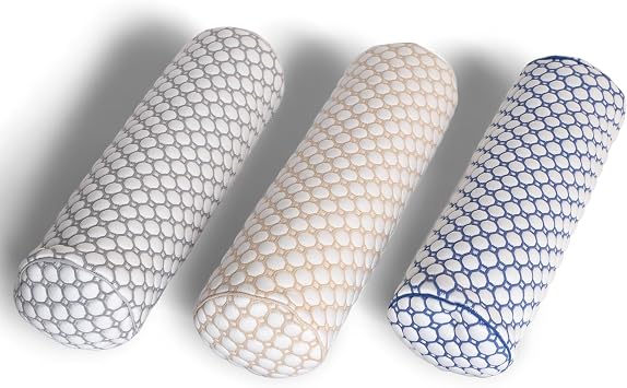 Dalisa Roller Cooling Pillow, 3D Braided and Breathable, Inner Padded, 40x47cm, Oekotex Certified, Washable with Hidden Zipper, Designed with Innovative Cooling Thread (Beige)