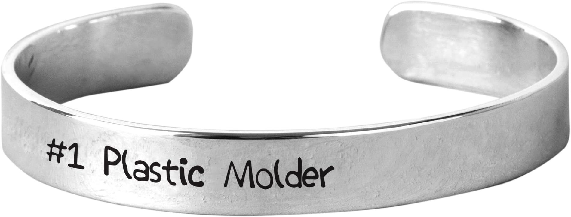 NanaTheNoodle #1 Plastic Molder - Unisex Hand-Stamped Aluminium Bracelet