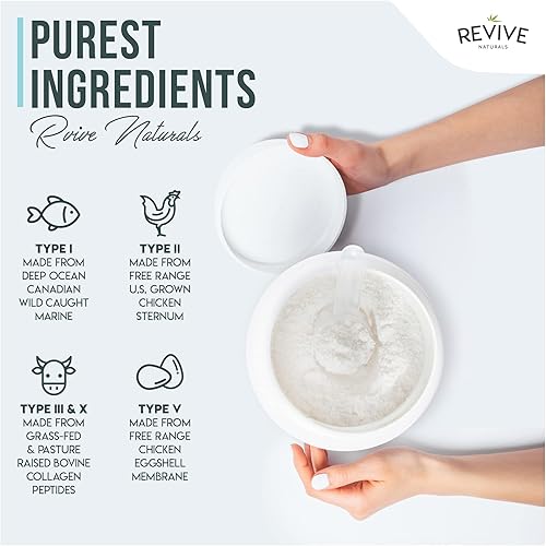 Miniatura 8 de Revive Naturals Proteína en polvo de vainilla multicolágeno  14.11 oz  Sin azúcar  5 tipos de péptidos de colágeno  Bovino hidrolizado alimentado