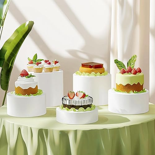 Miniatura 33 de 6 elevadores de buffet, elevadores de alimentos para mesa de bufé, elevadores de exhibición de cubos acrílicos con parte inferior hueca, soporte