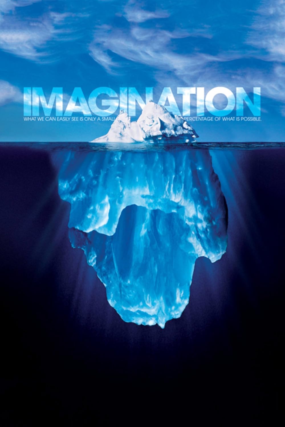 Successories Modern Motivational Wall Decal: Imagination Iceberg (48 in x 72 in)