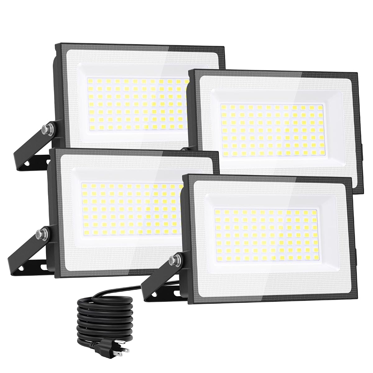 Onforu 80W Flood Lights Outdoor 8000lm Bright LED Work Light with Plug 6500K