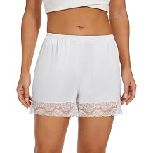 MANCYFIT Satin Bloomers for Women, Lace Hem Slip Shorts