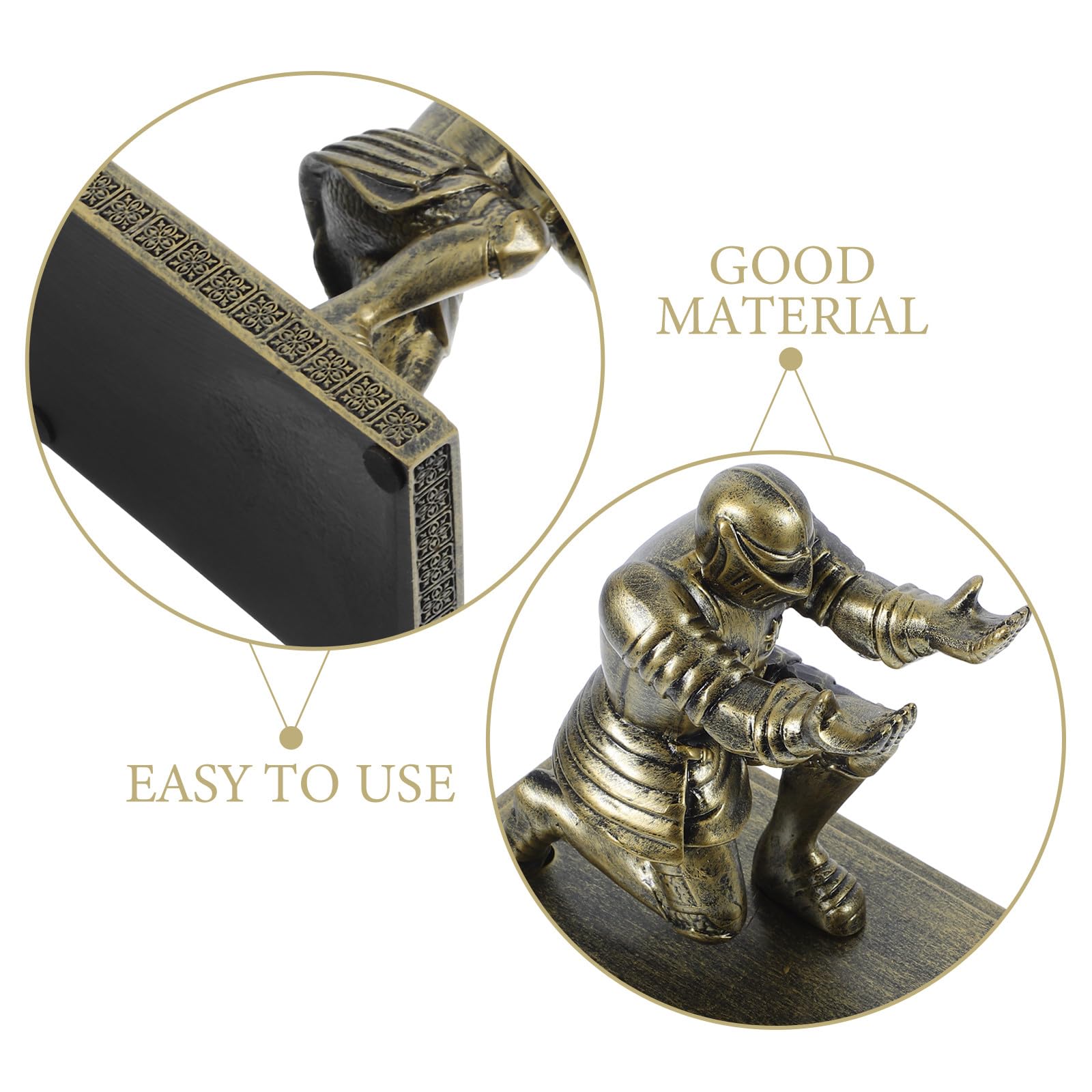 Gatuida Porte-stylo Original Forme De Chevalier Présentoir à Stylos Avec Base Lourde Pour Pinceaux De Maquillage Et Accessoires De Bureau
