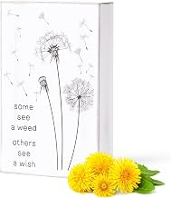 Some See A Weed Others See A Wish - Dandelion Sign | Inspirational Gifts for women and men | Social worker, Mothers Day, Teacher appreciation gifts | Home, office, shelf, desk, cubicle, room decor