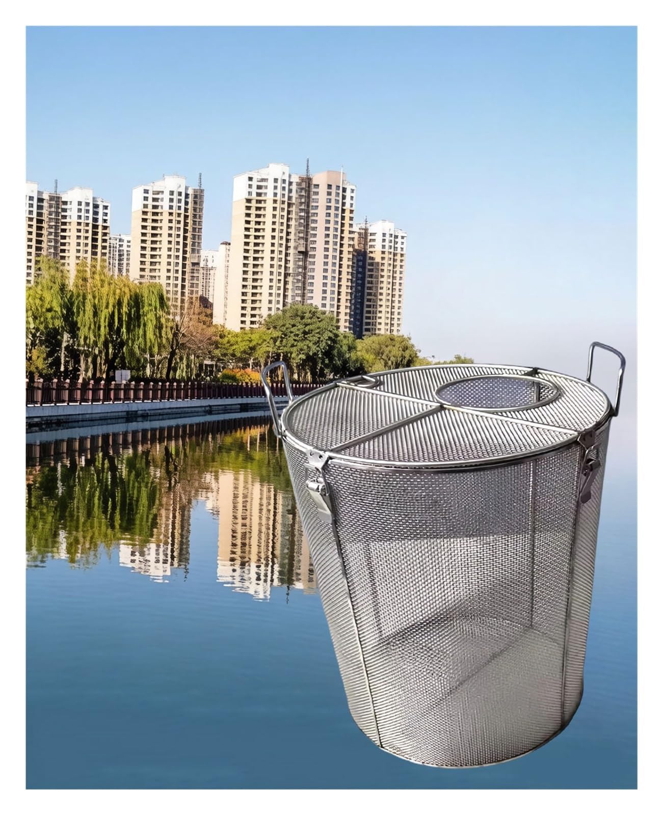 Protector de bomba sumergible de acero inoxidable, rejilla antibloqueo para bombas de pozo de aguas residuales de estanque séptico