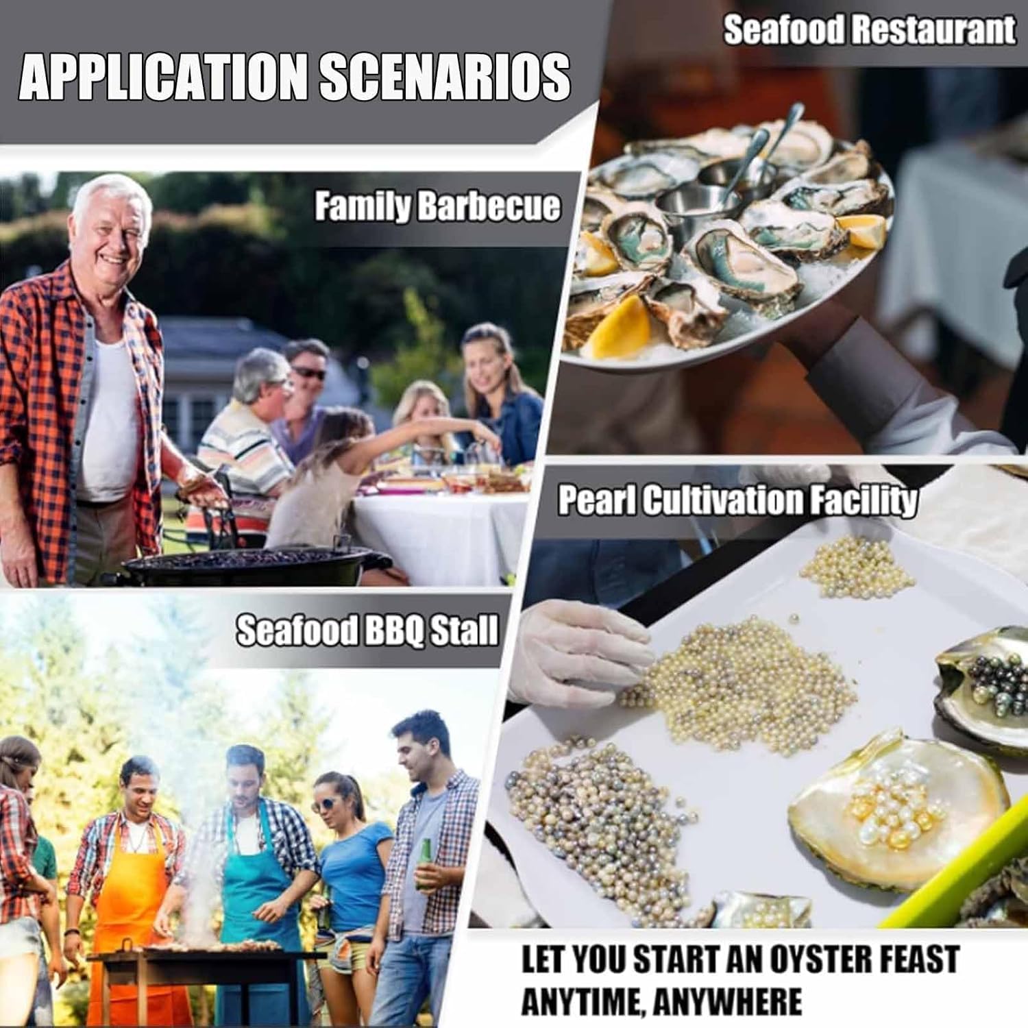 Strumento per aprire ostriche, regolabile, con guanti, clip di fissaggio, supporto stabile, facile da pulire, per casa, cucina, ristorante, buffet