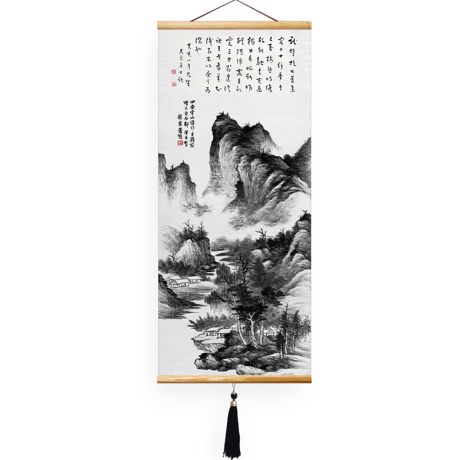 EAPEY Prints Feng Shui Chinese Japanese Scroll Wall Art for Bedroom