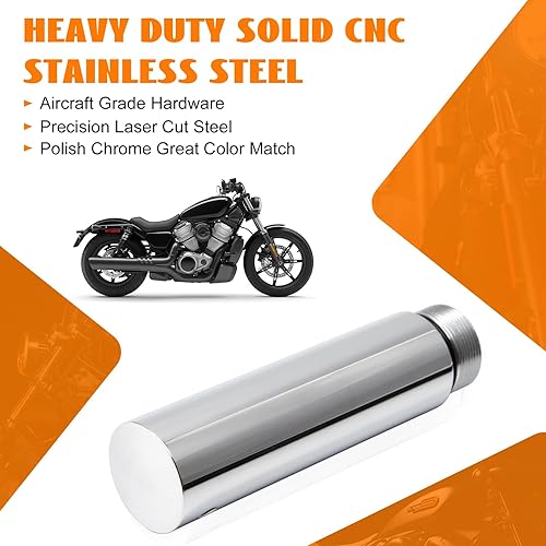 Miniatura 4 de Eumti Kit de extensión de tubo de horquilla de 1.535 in de 5 pulgadas cromado compatible con Harley Davidson Sportster 883 1200 XL Dyna Glide y FXR