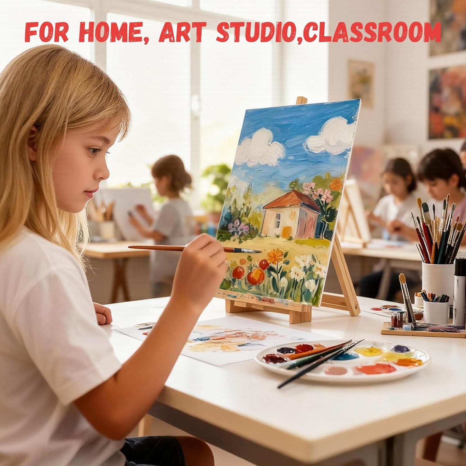 Simetufy 72 Pack Small Canvas Boards for Painting 5 x 7 inch, Flat Canvas Panels for Kids- Gesso Primed Acid-Free 100% Cotton for Acrylics Oil Watercolor Tempera Paints - Image 6