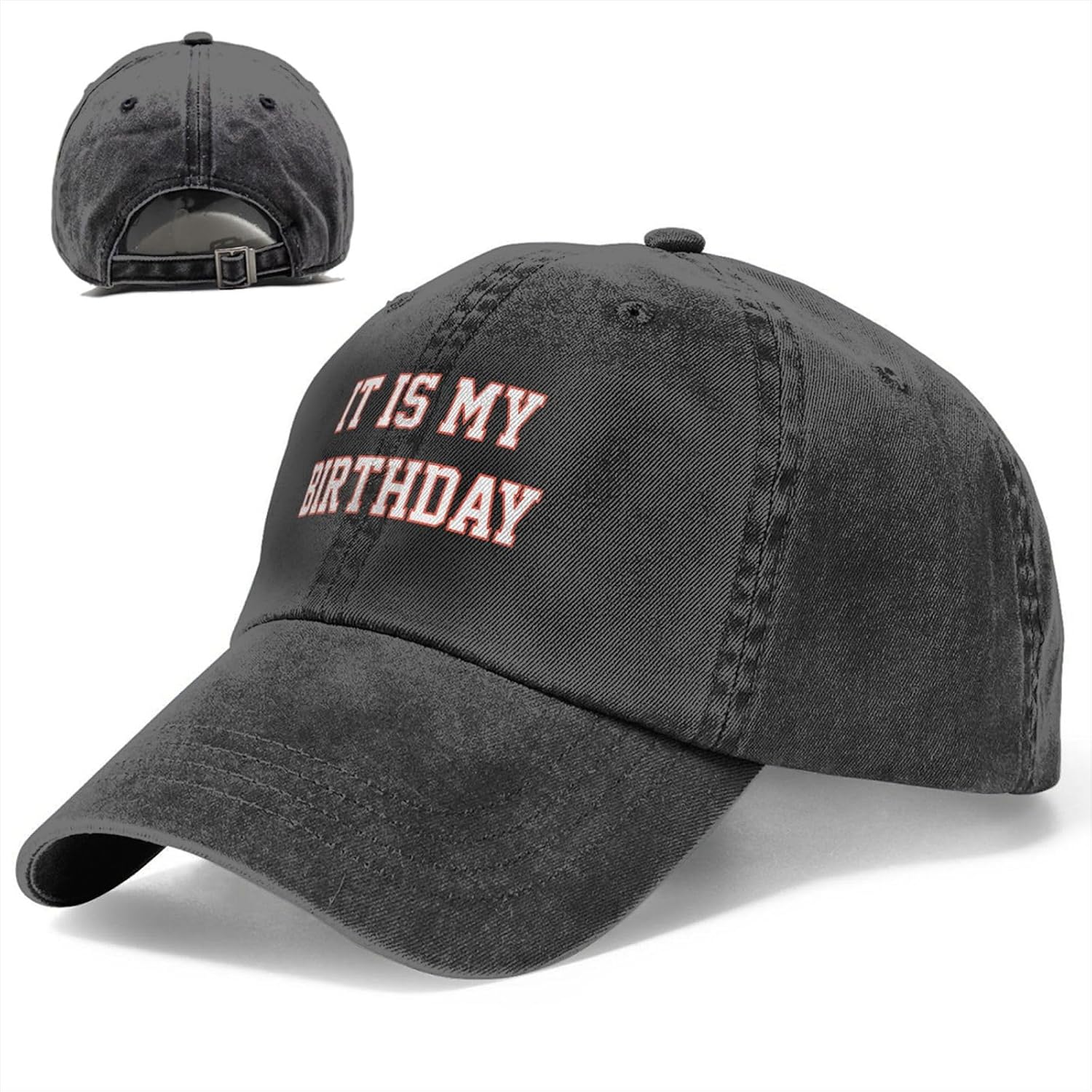 Happy Birthday Baseball Cap, Washed Denim Hat Adjustable Sports Hats for Birthday Party Men Women - Image 7