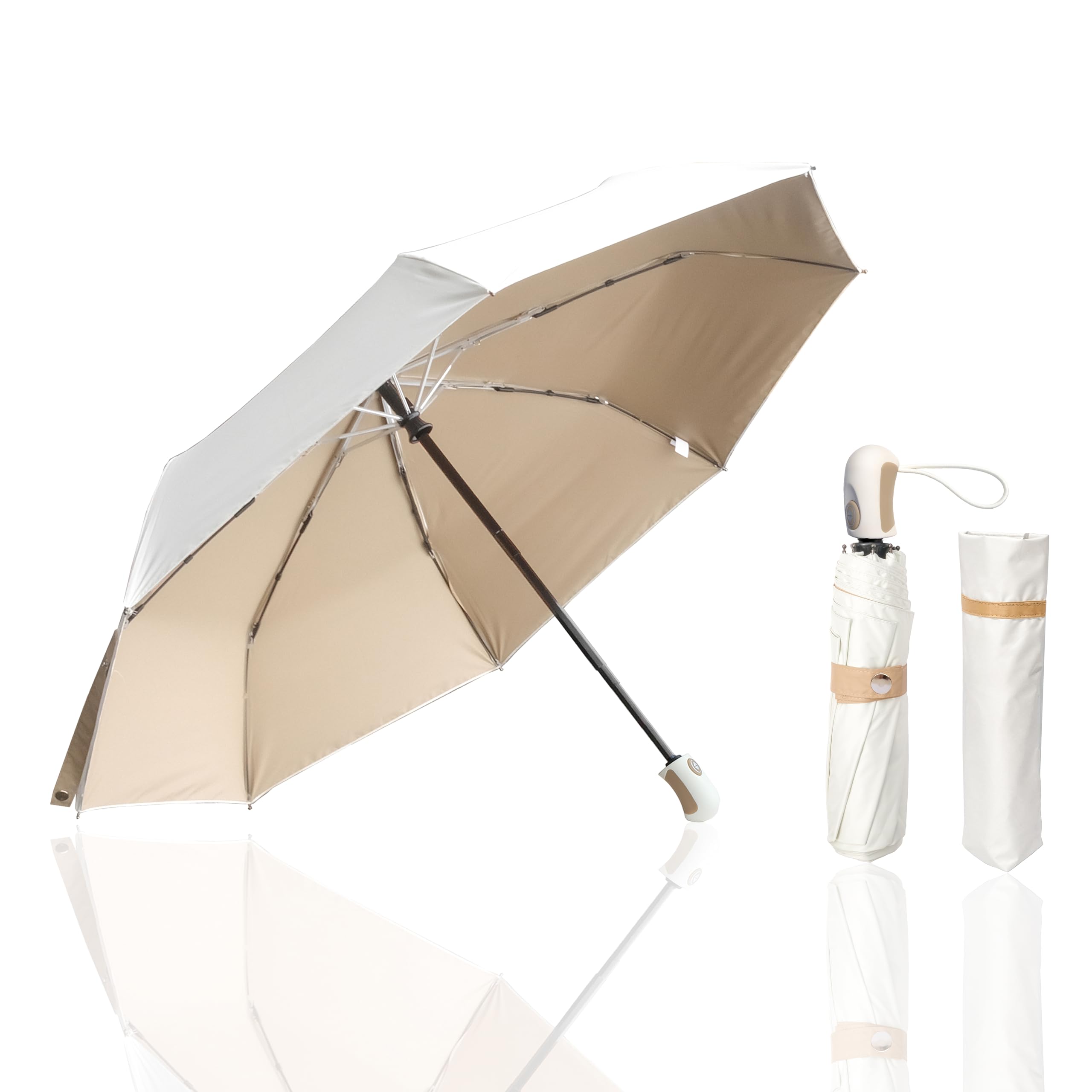 Nuxer Sun Umbrella Travel Umbrella Windproof Compact Folding Umbrella for Rain Auto Open and Close UV Protection UPF 50+