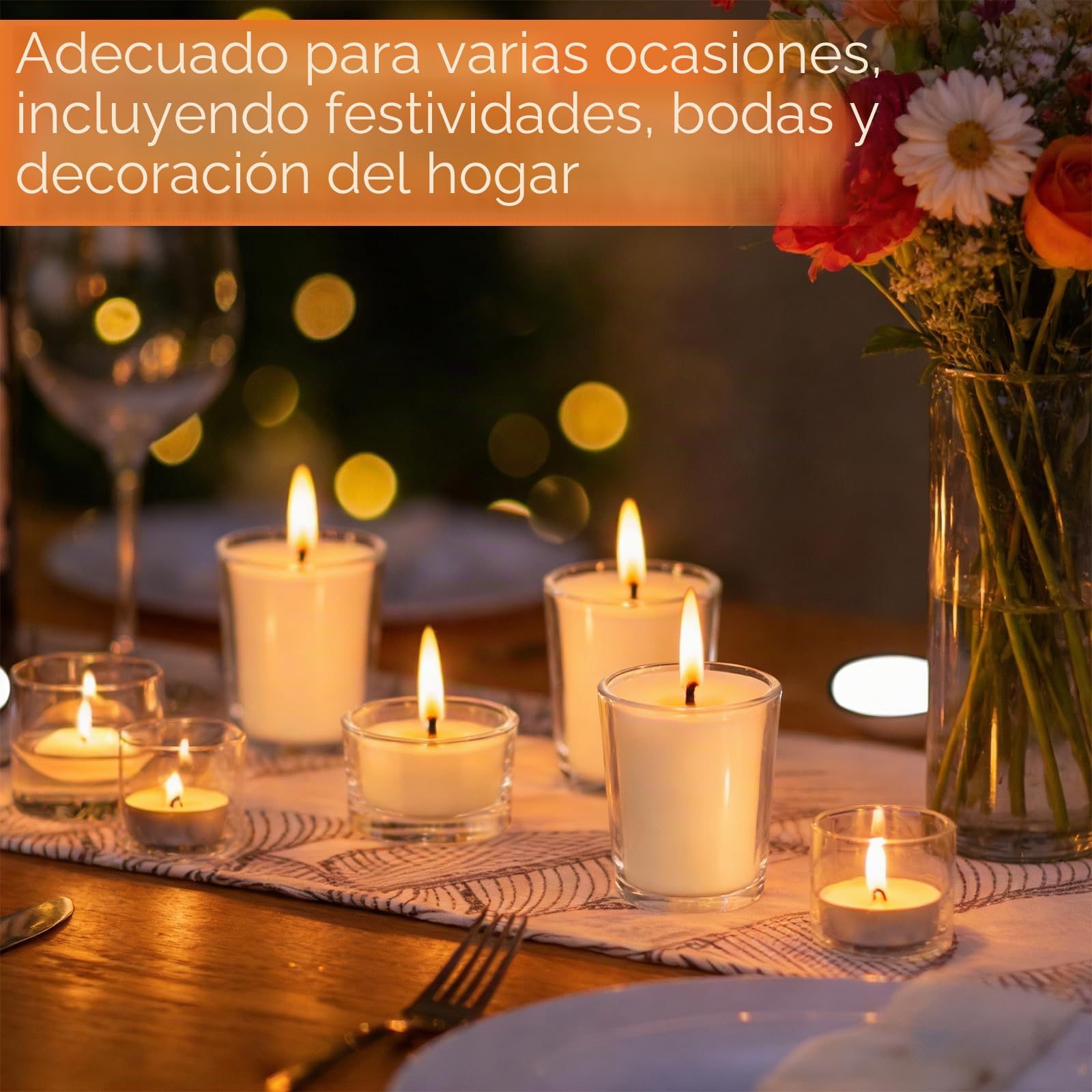 JMIATRY 24 Piezas Portavelas Cristal Transparente 2 Tamaños Vasos para Velas 5,2x3,4 cm y 5,6x6,7 cm Portavelas de Vidrio para Hacer Velas, Decoracion, Eventos