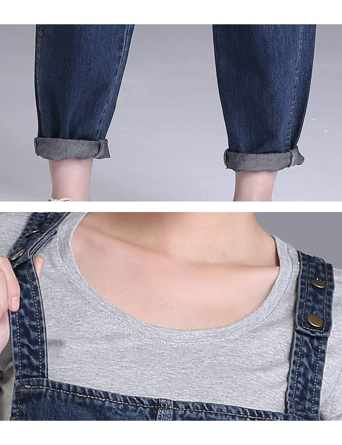 Sukany Casual Baggy Denim Jean Tuta Allentata Salopette Salopette Harem Pagliaccetto Tuta Pantaloni