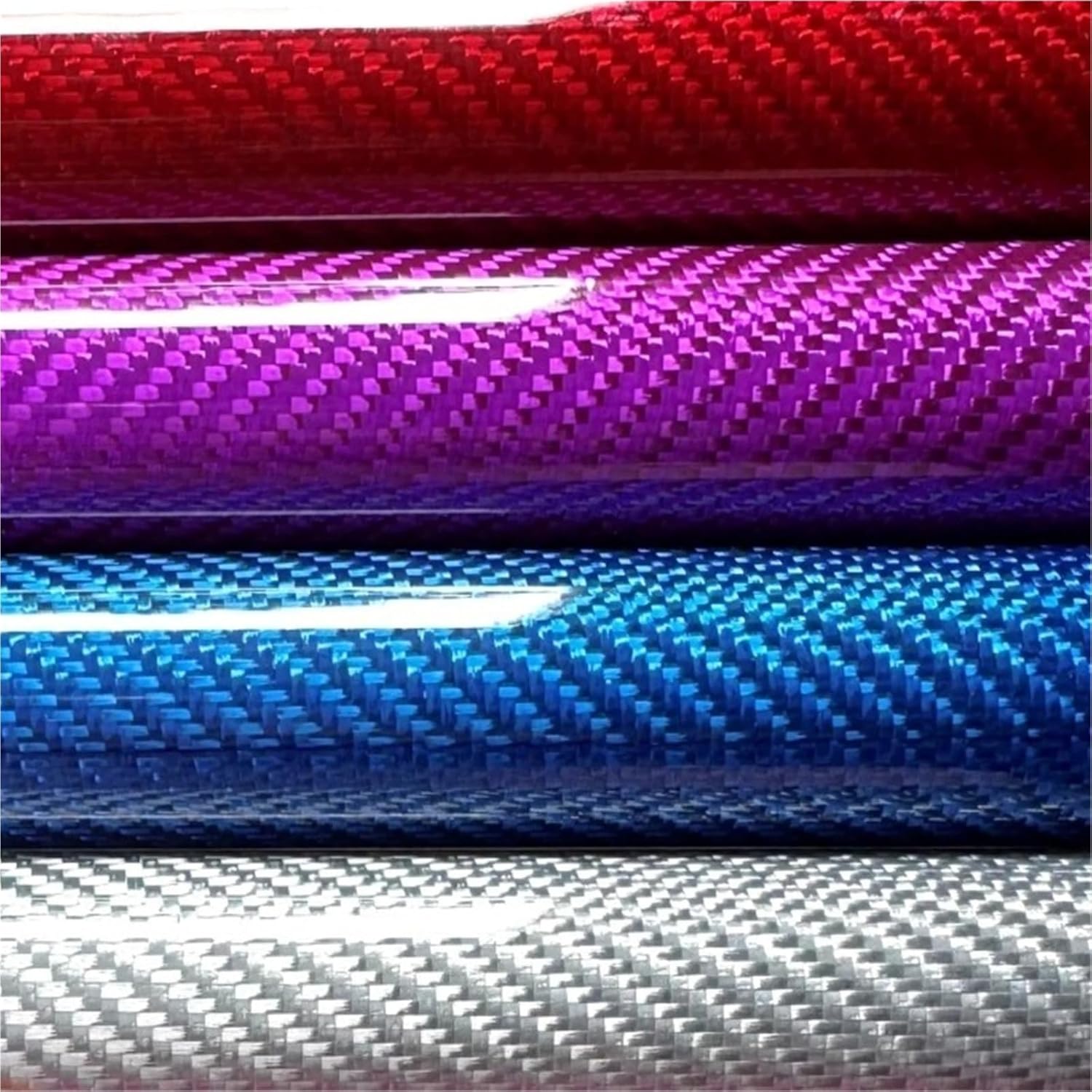 2Pcs Carbon Fiber Tube OD 20mm 22mm 25mm 28mm 30mm 3K High Composite Hardness Material Glossy Twill Weave Purple Pink Red Blue(20x18x500 Blue)