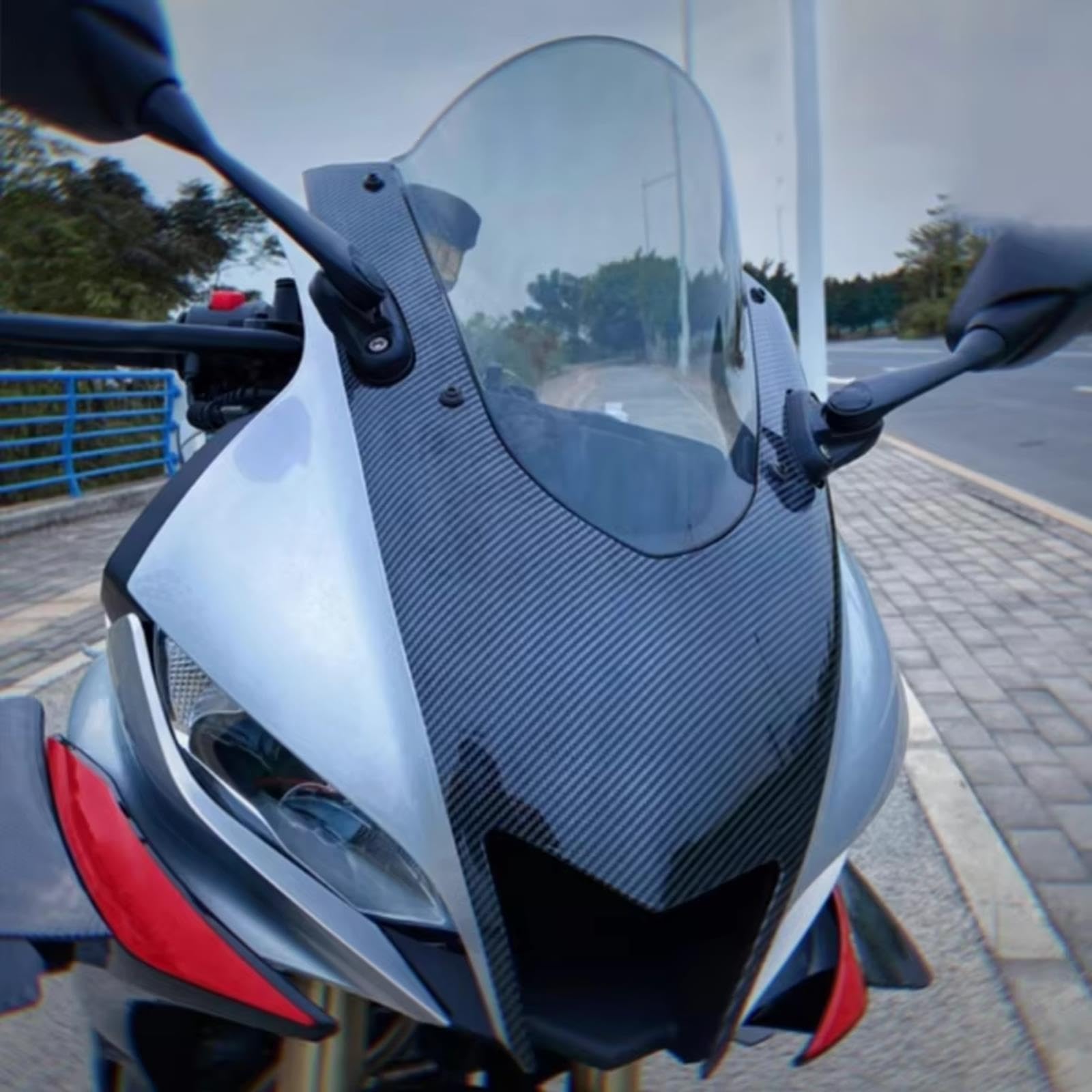 Parabrisas Delantero De Motocicleta para Yamaha para YZF-R3 2025 | Deflectores Motocicleta Protector deflector de viento para parabrisas de motocicleta, deportes, carreras