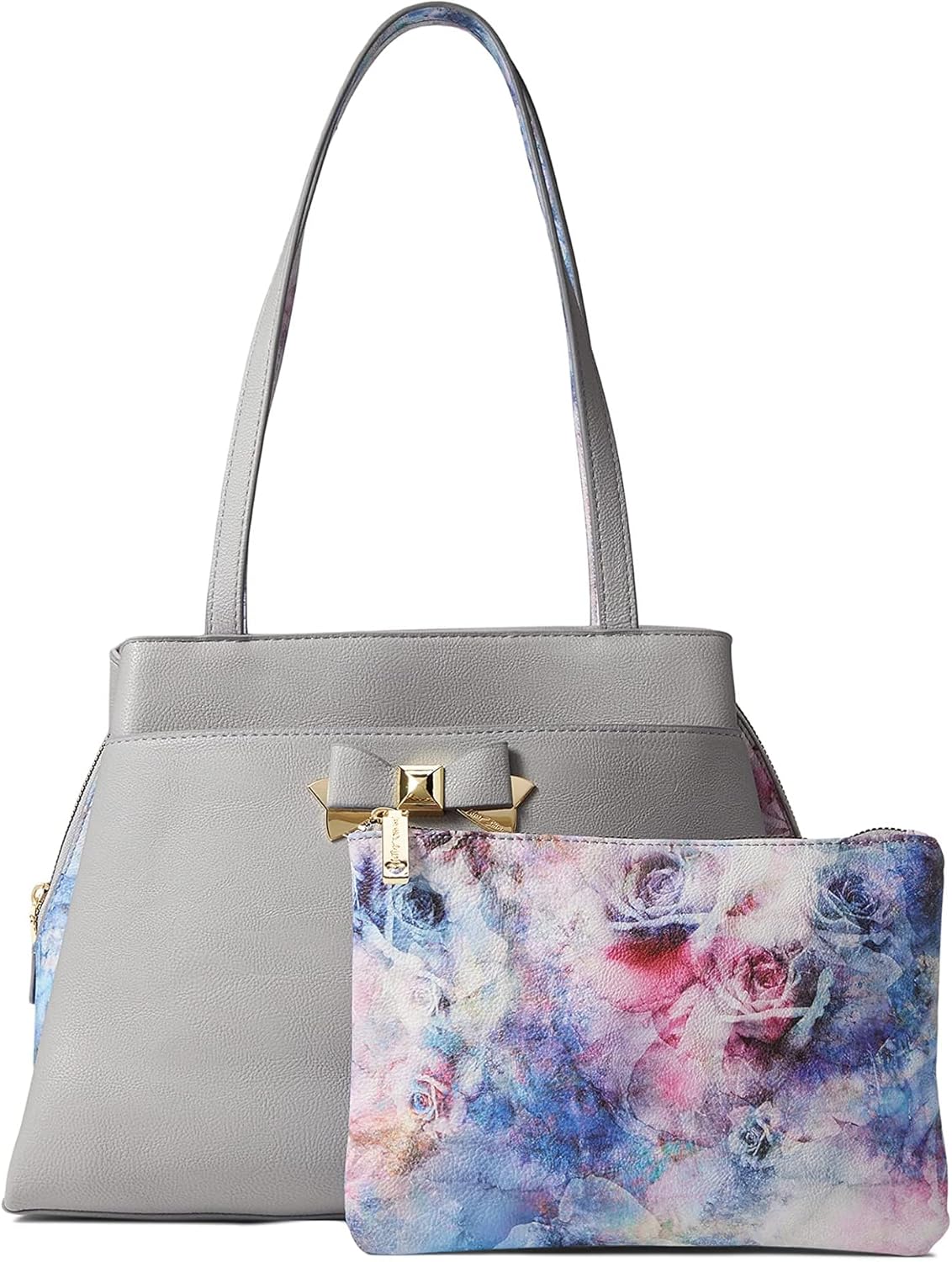 Betsey Johnson Jaime Double Handle Satchel with Pouch and Bow