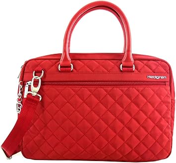 Hedgren Bella Attache Handbag, Business Tote Bag with Removable Shoulder Strap, 10" x 14", Small, Womens, New Bull Red