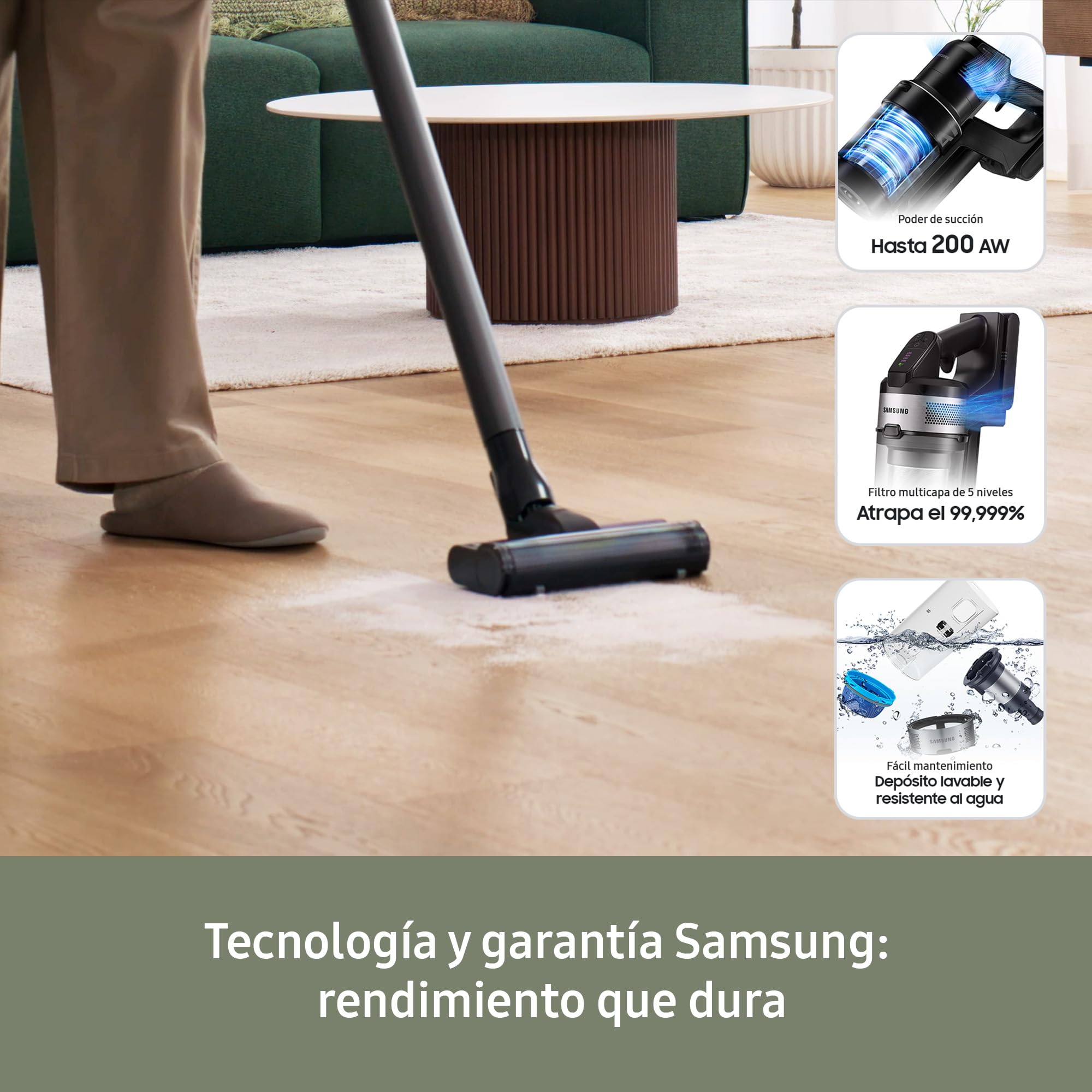 Samsung Cable Jet 75E VS20B75AGR5/WA Aspirateur pour Animaux de Compagnie avec Brosse 200 W