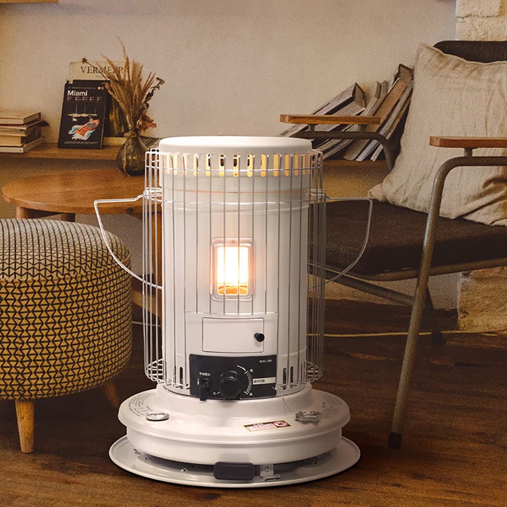 Stufa Portatile con Dispositivo Automatico Di Sicurezza per lo Spegnimentoamma, Stufa a Cherosene per Uso Domestico da Interno 6920W, per Campeggio/Patio/Ponte/Casa/Black