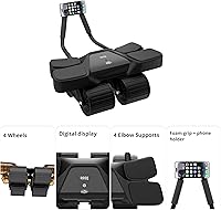 Vista 1 de Ab Roller Home Gym Equipment – 4 Wheels Ab Wheel Muscle Roller with LCD Screen Ideal Exercise Equipment for Home – Comfortable Elbow Support with