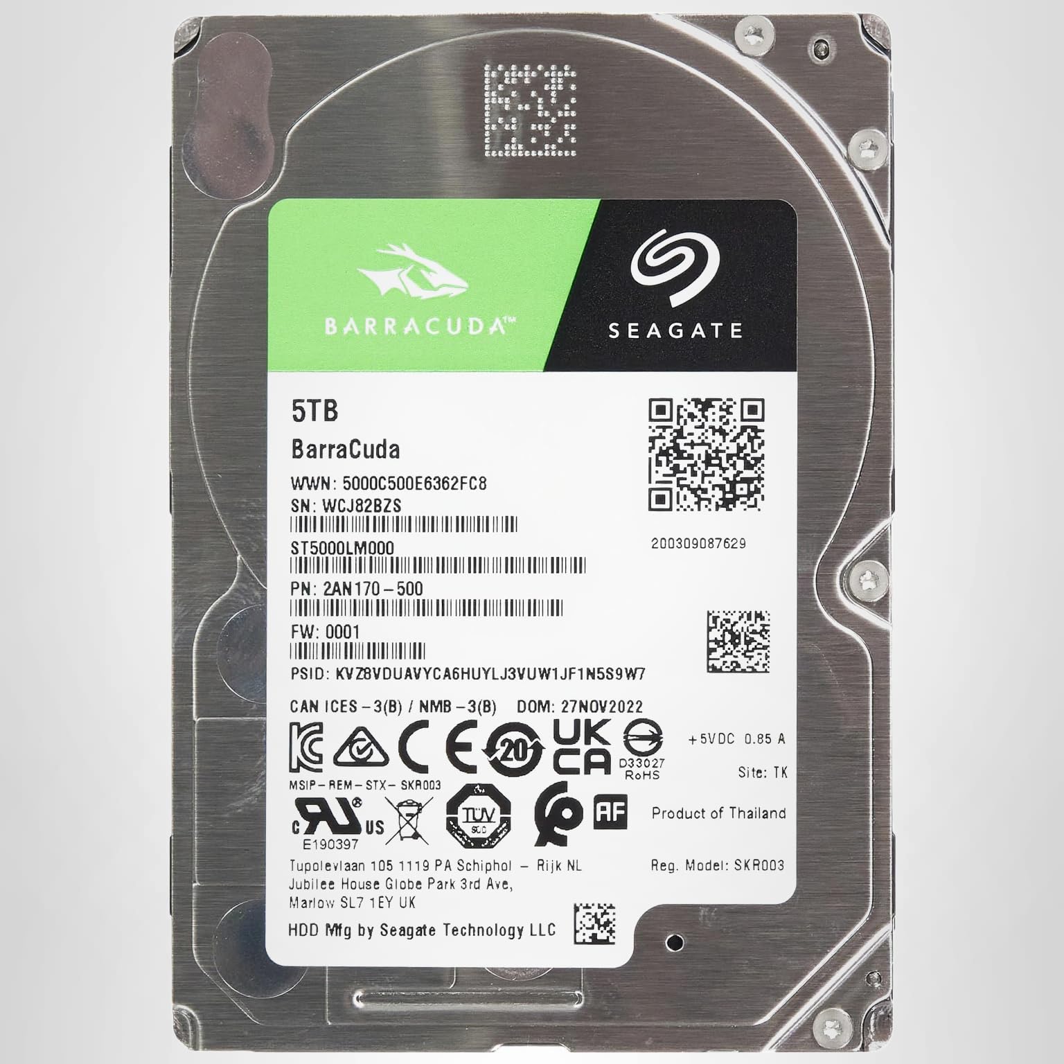 2.5インチ HDD 5TB Seagate Barracuda Amazon.com: Seagate Barracuda 2.5in 5tb Sata 2.5in 5400rpm 6gb/s