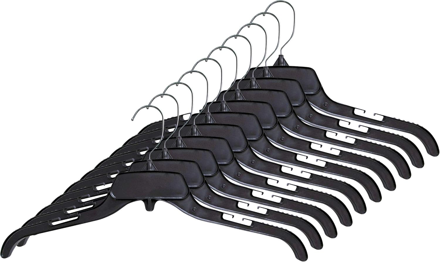 Hanger Central Heavy-Duty Black Plastic Closet Shirt Hangers, 17 Inch, 25 Pack