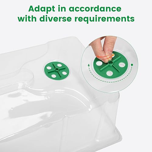 Miniatura 24 de MIXC Paquete de 10 bandejas de inicio de semillas 1020, bandejas extra gruesas y resistentes, sin agujeros, sin fugas, planos, de propagación